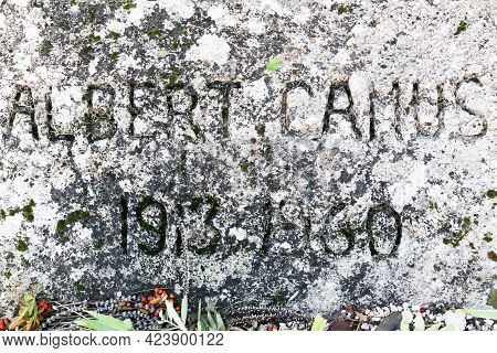 Grave Of Albert Camus In Lourmarin, Provence, France