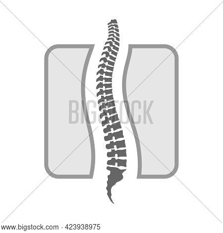 Spine Human Graphic Icon. Spinal Column Sign Isolated On White Background. Logo. Vector Illustration