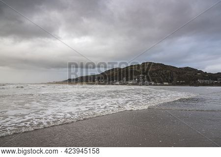 Sea View With A Mountain In The Background