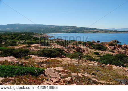 Panorama From Punta Canneddi, In Background Marinedda Beach