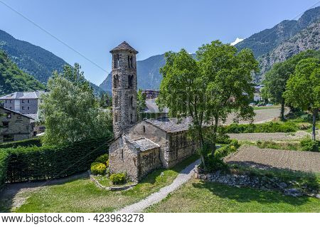 Santa Coloma Church Of Pre-romanesque Structure At Andorra. The Cultural Landscape Of Madriu-perafit