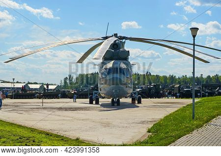 Patriot Park, Moscow Region, Russia, May 22, 2021. Soviet Heavy Transport Helicopter Mi-26