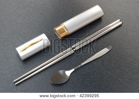 Cuillère portable et Set baguettes