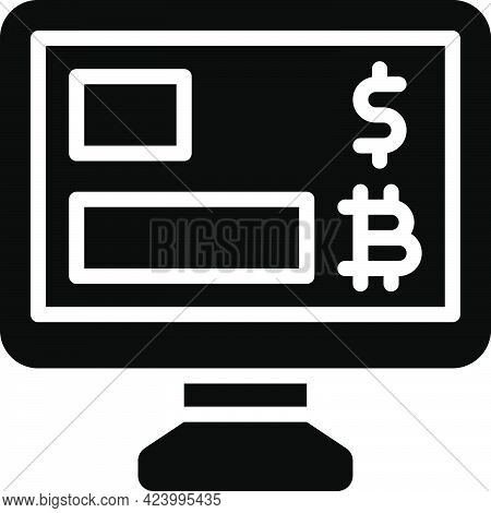 Chart Icon, Cryptocurrency Related Vector Filled Illustration