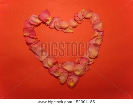 Heart Of Rose Petals