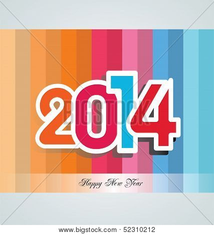 Happy New Year 2014 - Illustration