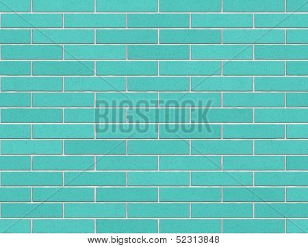 Exterior Brick Wall In Cerulean, Texture, Background