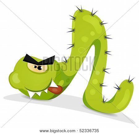 Green Caterpillar Character
