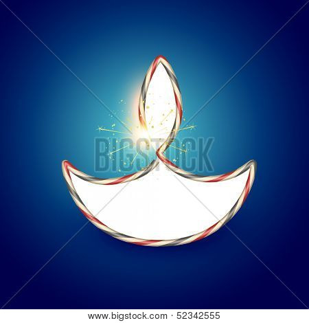 creative diwal diya vector design