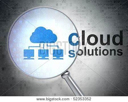 Cloud computing concept: Cloud Network and Cloud Solutions with