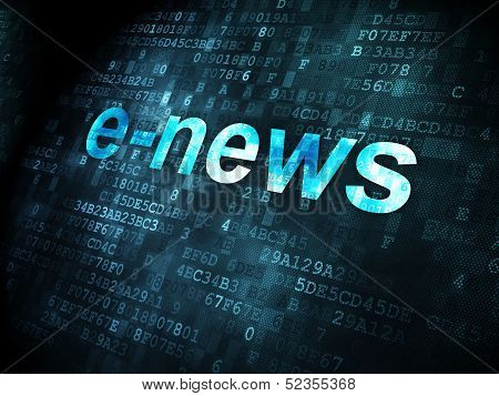 News concept: E-news on digital background
