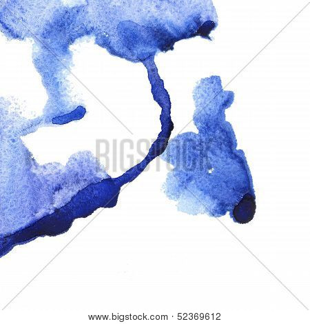 Blue watercolor abstract background
