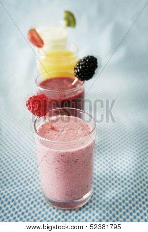 Four different kind of juices