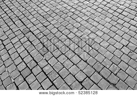Paving With Cobblestones In St. Peter's Square