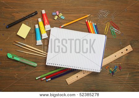 Material for school display on a desk
