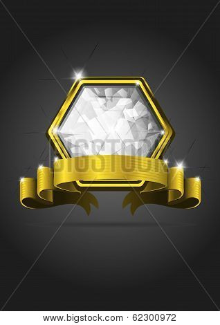 White Jewel label and black background