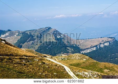 Italian Alps in the clouds