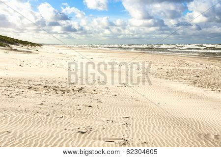 Sand Beach On Baltic Sea