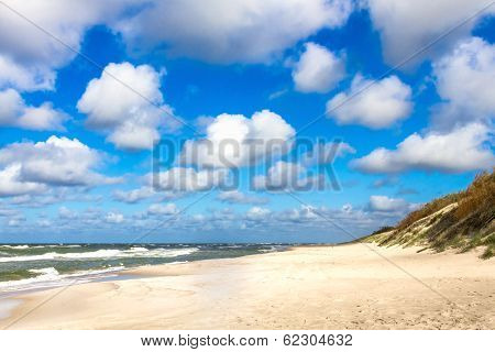 Sand Beach On Baltic Sea