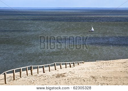 Sand Dune In Curonian Gulf
