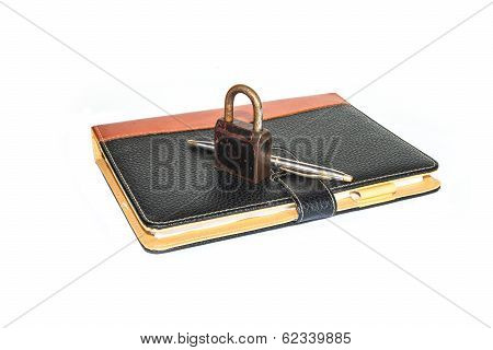 A Padlock Protects The Secrets In A Book