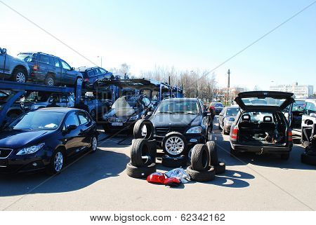 Market Of Second Hand Used Cars In Kaunas City