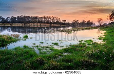 Sunset at the river