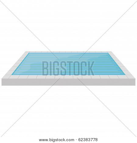 Vector Pool Illustration Isolated On White Background
