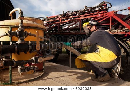 Bauernhof chemischen spray