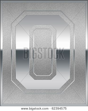 Silver Casted Number 0 Place Sign
