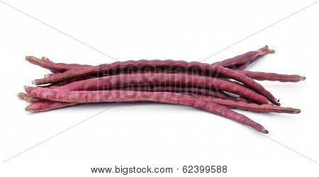 Red Beans On The White Background.