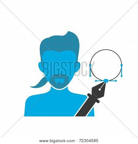 Illustrator blue icon