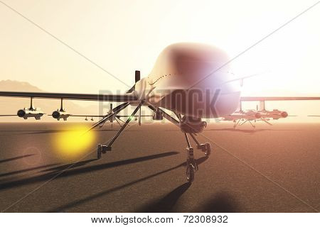 Military Predator Type Drones Base