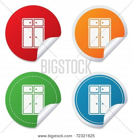 Cupboard sign icon. Modern furniture symbol.