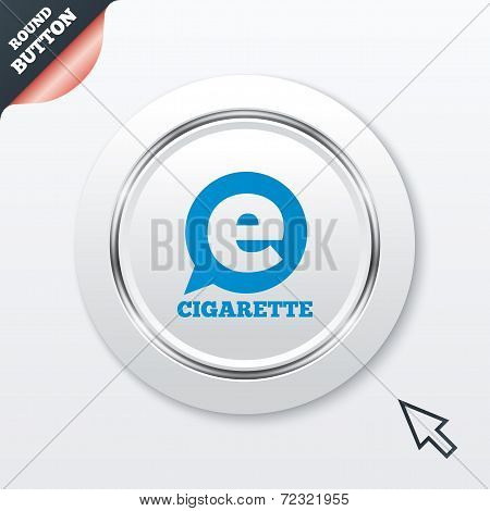 Smoking sign icon. E-Cigarette symbol.