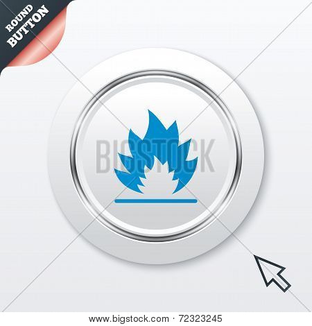 Fire flame sign icon. Heat symbol.
