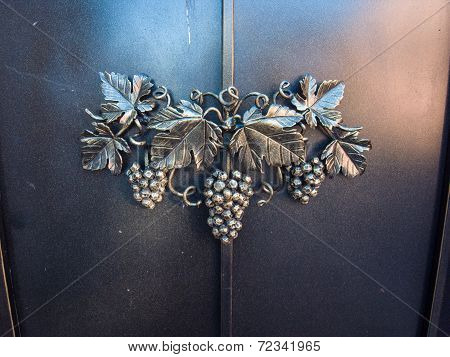 Metal Ornament Of A Bunch Of Grapes