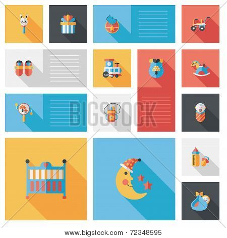 Baby Flat Ui Bakcground Set