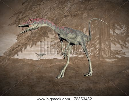 Compsognathus dinosaur - 3D render