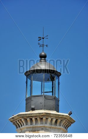 Light room against blue sky.