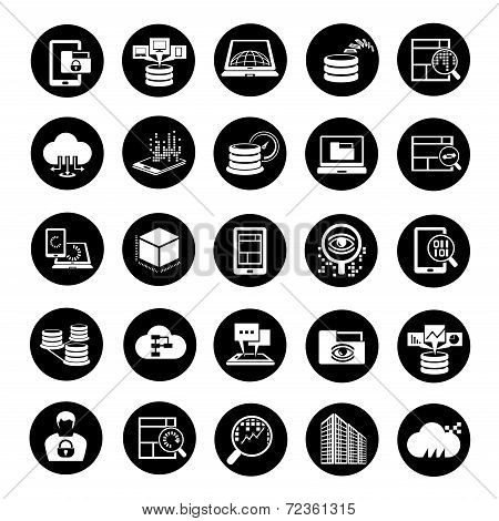 web analytics icons, big data icons