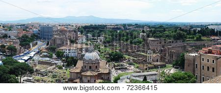 Rome Aerial View From Vittorio Emanuele Monument
