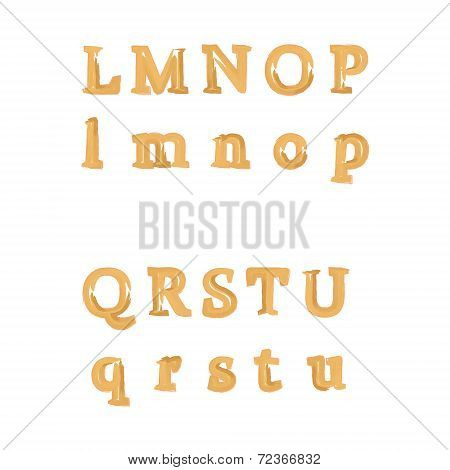 Yelllow Ink Alphabet