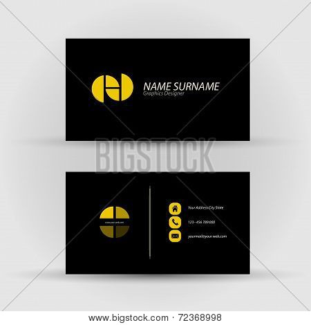 Set of modern vector business card