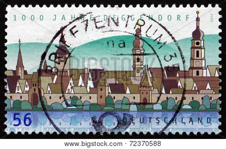 Postage Stamp Germany 2002 View Of Deggendorf