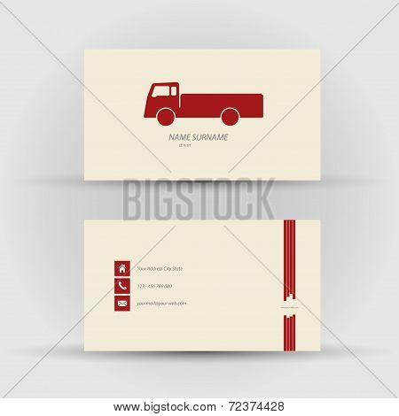 Set of modern vector business card