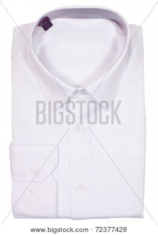 Men's blank folded shirt. Isolated on white