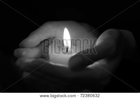 Candle in heart shape