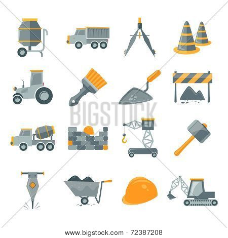 Construction icons set
