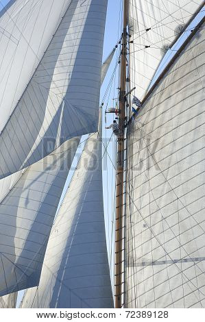 Ancient Sailing Boat During A Regatta At The Panerai Classic Yachts Challenge From 10 September 2014